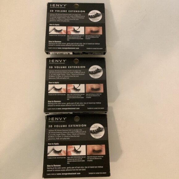 i-ENVY Professional 02 3D Volume Voluminous Fluffy Look Eye Lashes (3 packs) - Picture 2 of 2